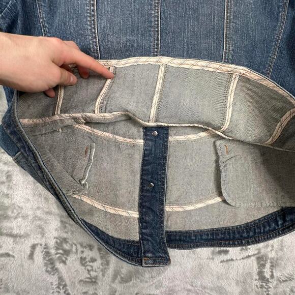 Motto Your Style Mantra Blue Denim Jean Jacket Size Large - Picture 6 of 6